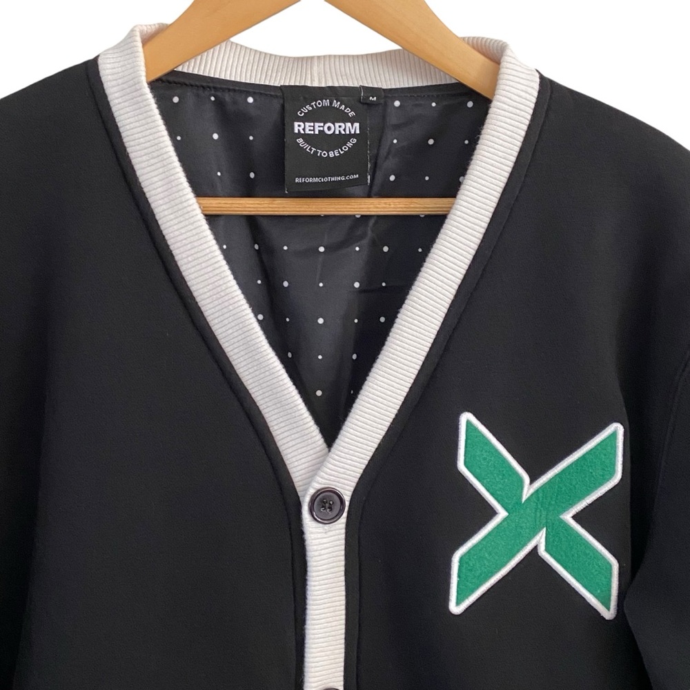 Stockx Letterman Sweater Varsity Cardigan Fleece Jacket Employee Issued Medium View 2